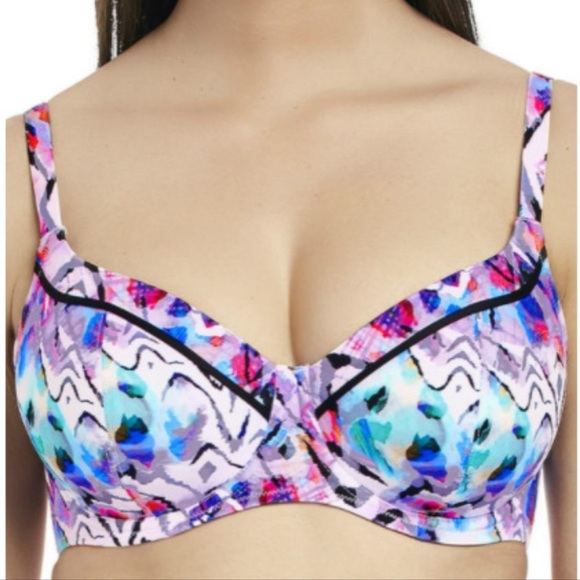 Fantasie Malundi Swim Bikini Top Underwire 36DD Pink Purple Blue White Black - Picture 1 of 11